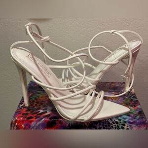 Cape Robbin Elegant White Strappy Heels